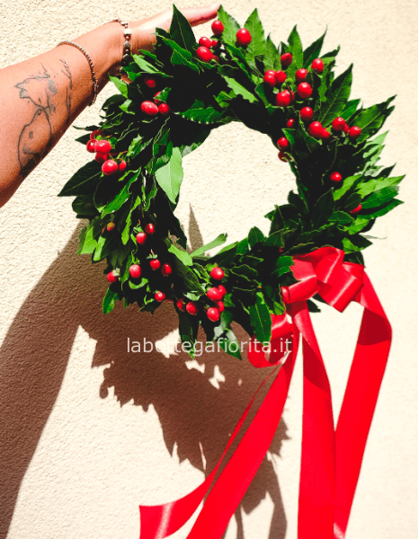 Corona alloro con bacche