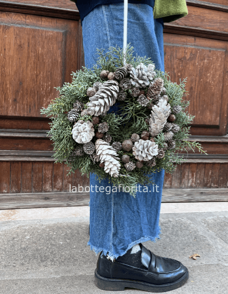 Ghirlanda Natalizia Bianca Piccola